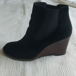 Lucky Brand Black Suede Yamka Bootie Size 7